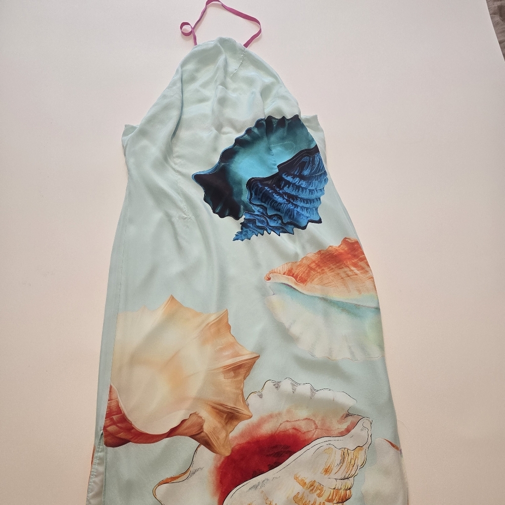 Muma World Murex Mist Vega Silk Dress Size L - Picture 2 of 16